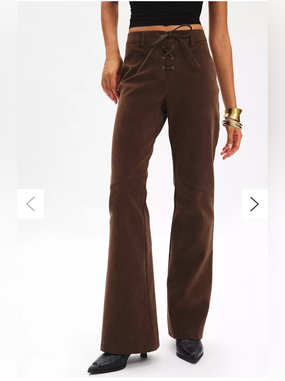 Urban Outfitters Ecote Norma Faux Suede Pull-On Bootcut Pant Size Medium NEW